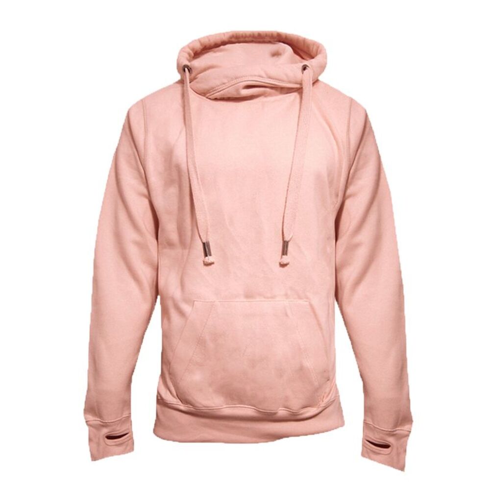 Awdis Unisex Adult Cross Neck Hoodie / Dusty Pink